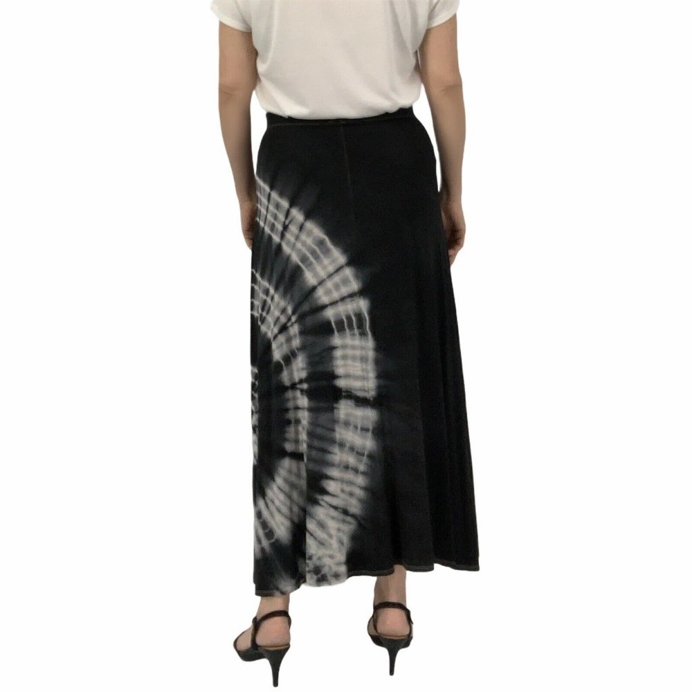 SOLD Go Couture Gray Tie Dye Knit Maxi Skirt - Picture 3 of 9